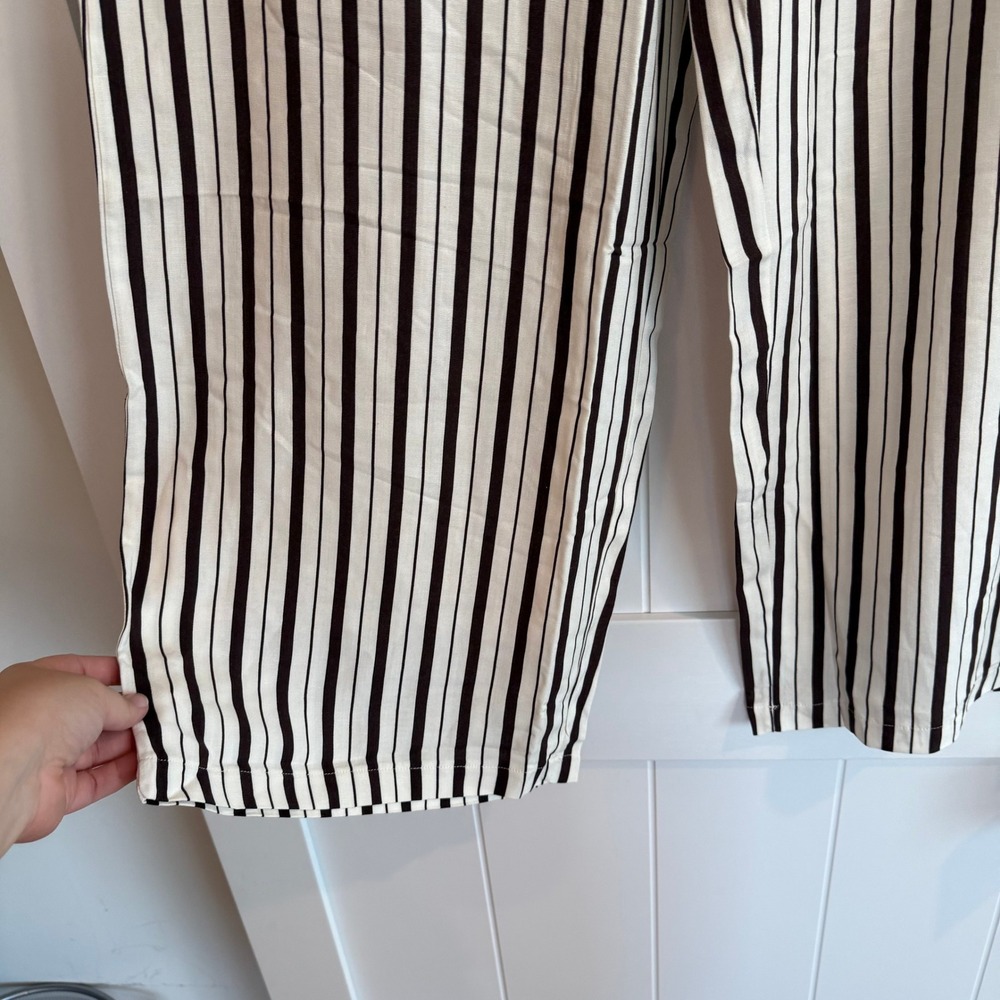 NWT ASOS Design Striped Wide Leg Lounge Pants Size M - Picture 4 of 9